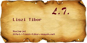 Liszi Tibor névjegykártya
